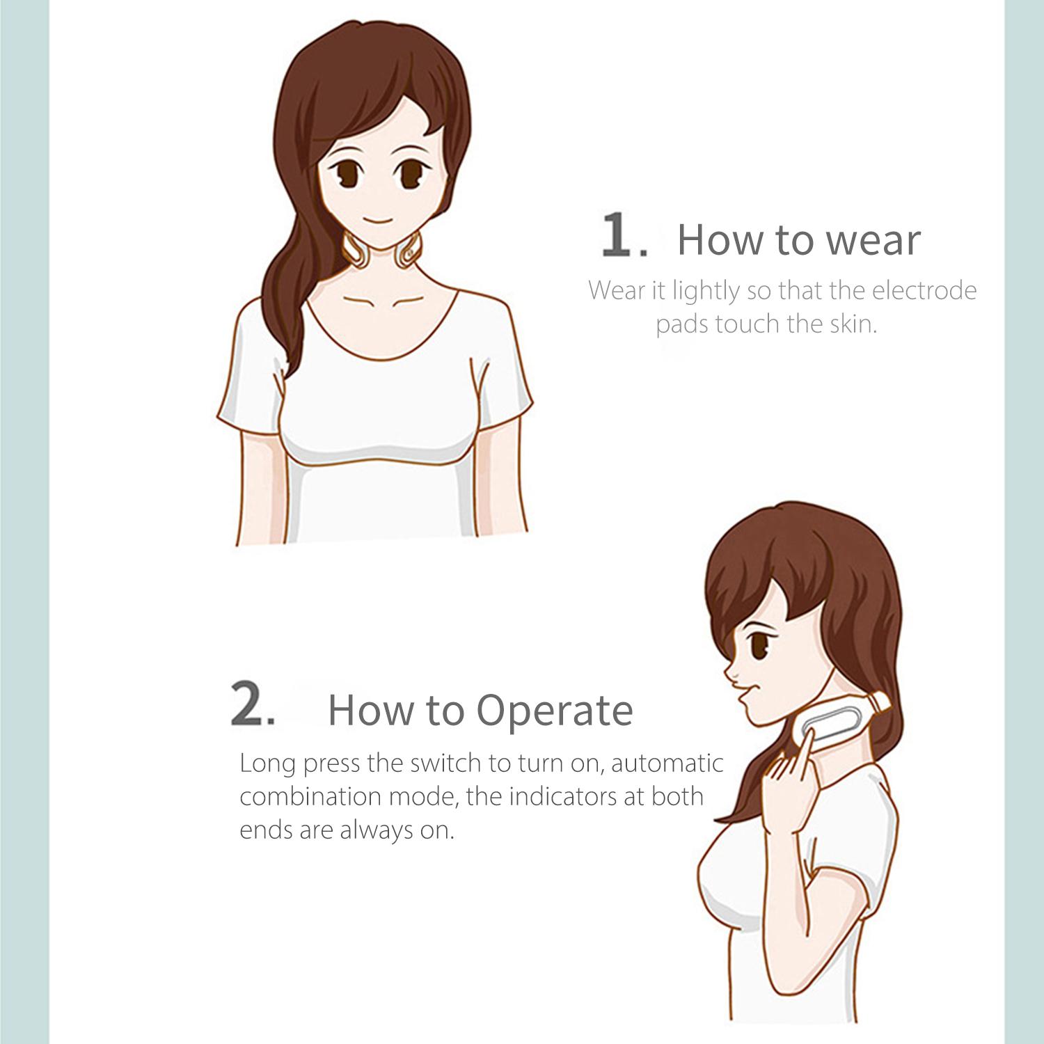 Máy mát xa cổ thông minh với 5 chế độ và 16 tốc độ