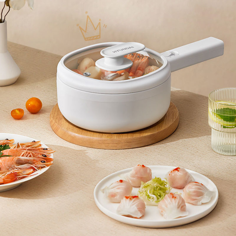 Nồi điện đa chức năng dung tích 1,5 lít màu hồng