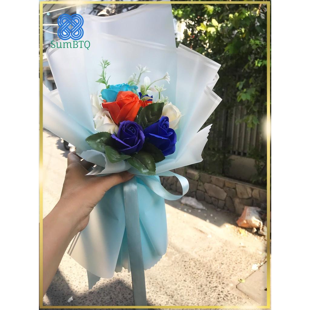 Hoa hồng sáp mix màu lớn nhỏ