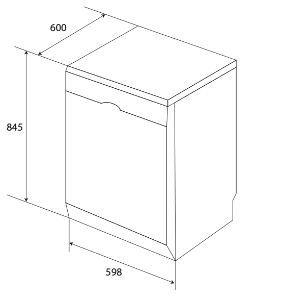 Máy Rửa Chén Bát Bán Âm KAFF KF-S906TFT - 14 Bộ - Hàng Chính Hãng