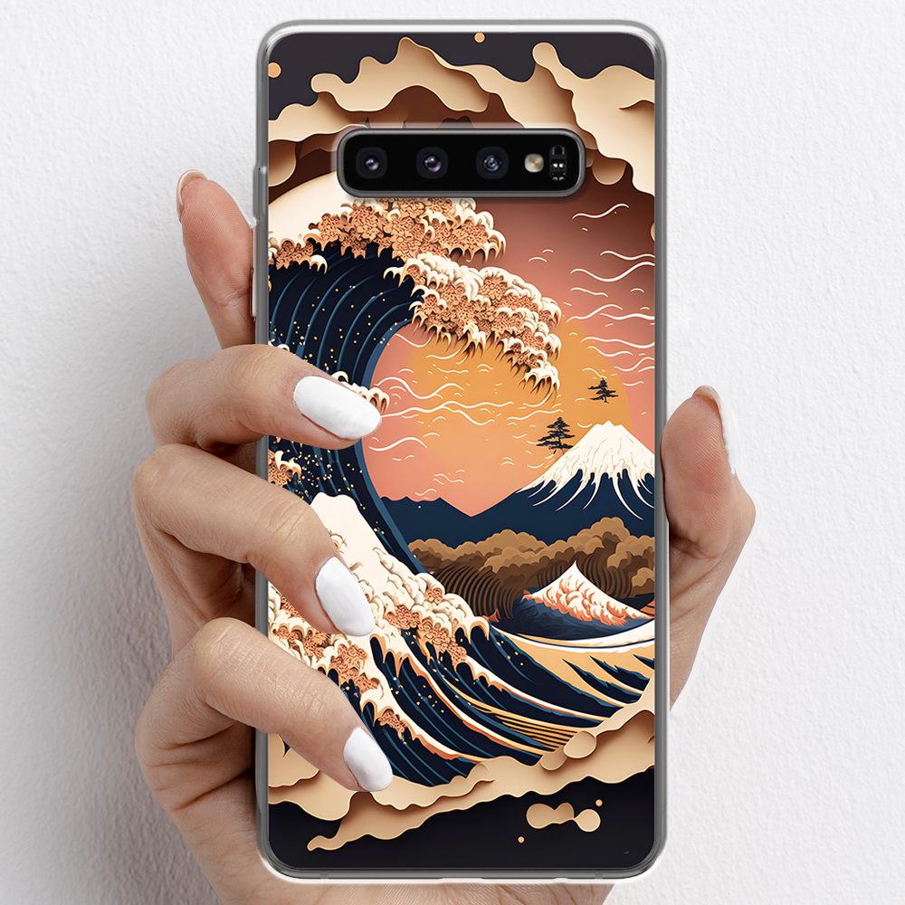 Ốp lưng cho Samsung Galaxy S10, Samsung Galaxy S10 Plus nhựa TPU mẫu Sóng biển