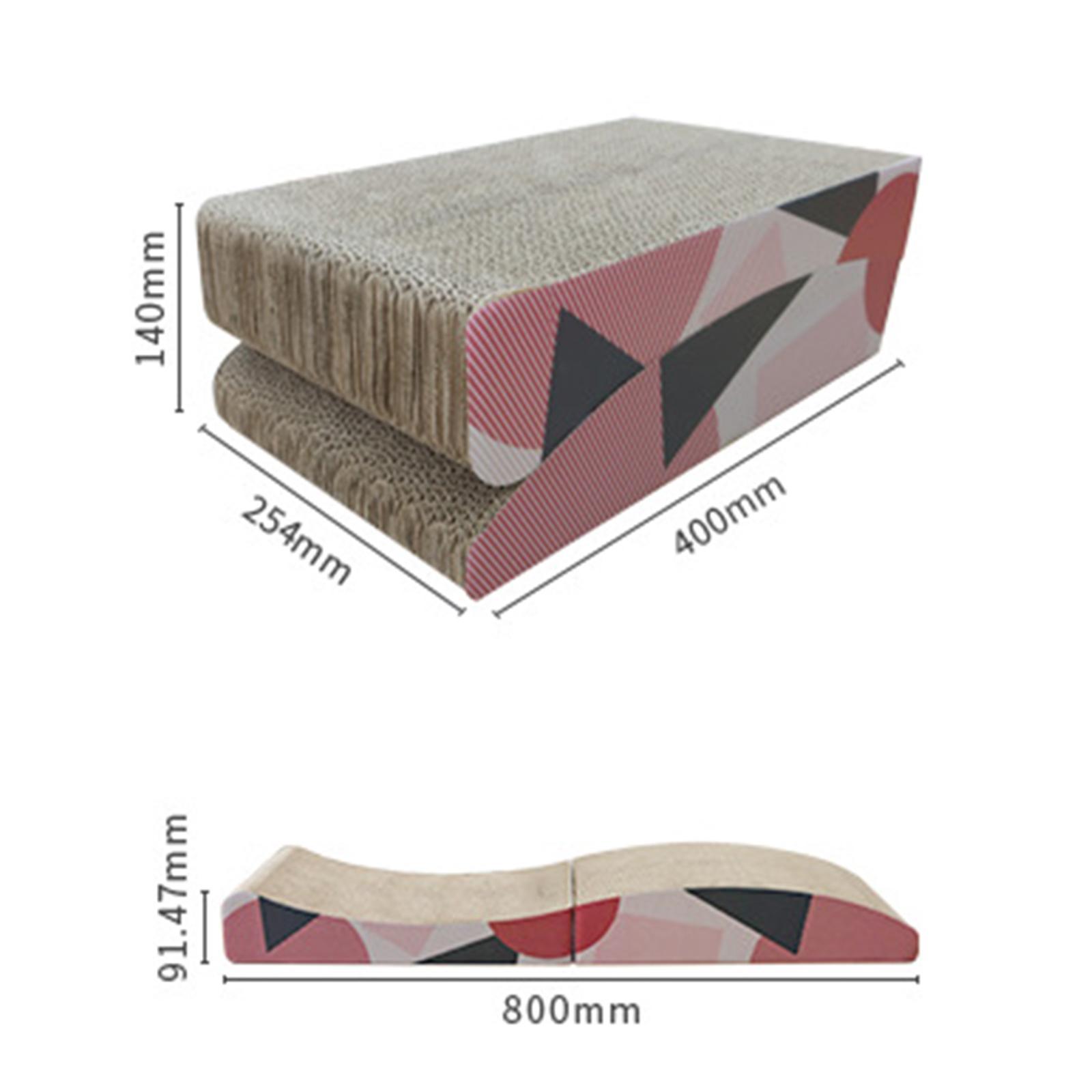 Corrugated Scratching Bed Foldable Scratch Pad Kitty Cat Scratcher Cardboard