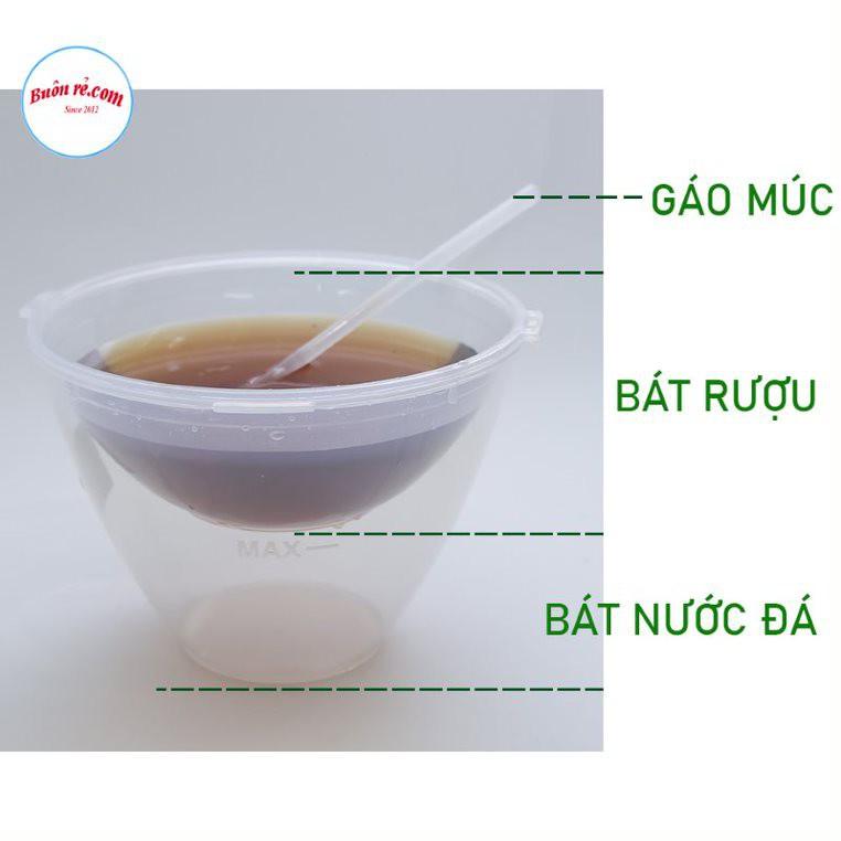Bộ bát ướp lạnh trái cây Tặng kèm muỗng múc - Dụng cụ ướp lạnh hoa quả, trái cây