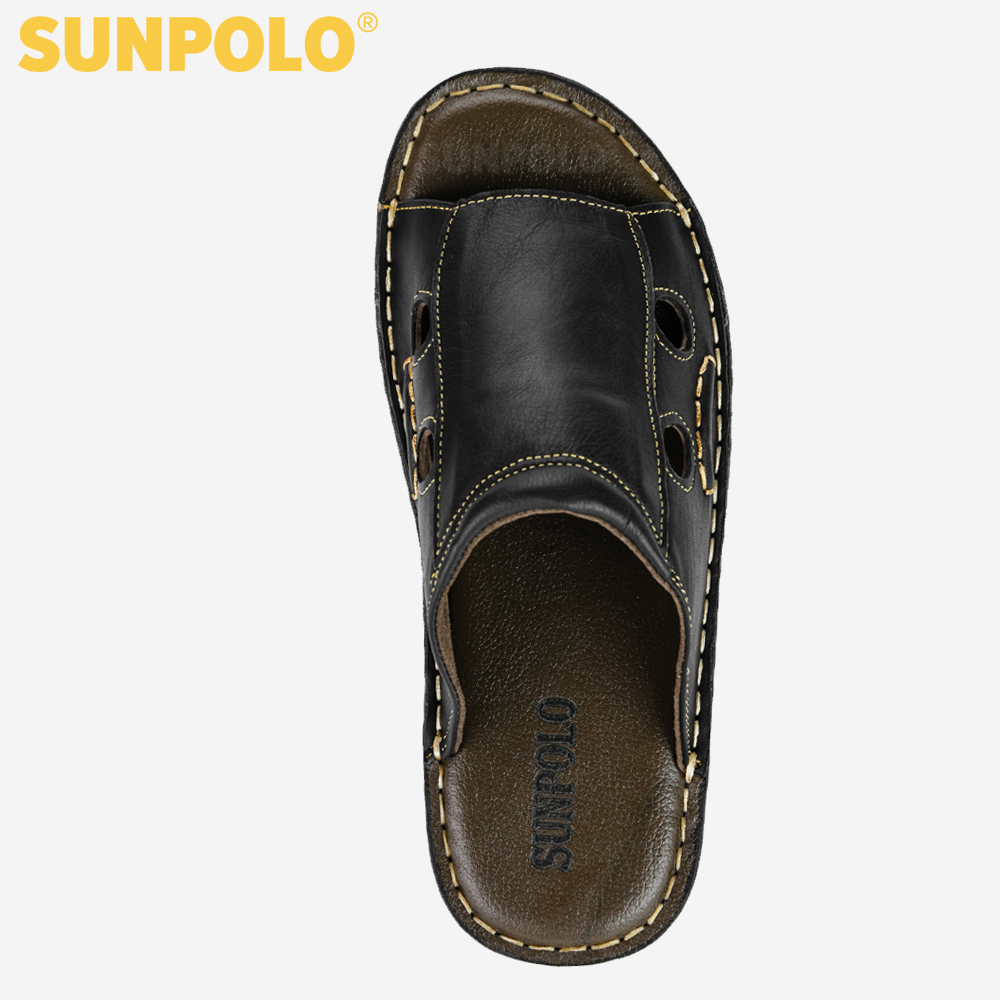 Dép Quai Ngang Nam Da Bò SUNPOLO AQN015