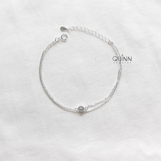 Lắc tay Fragile - Lắc tay dây đôi 1 viên đá