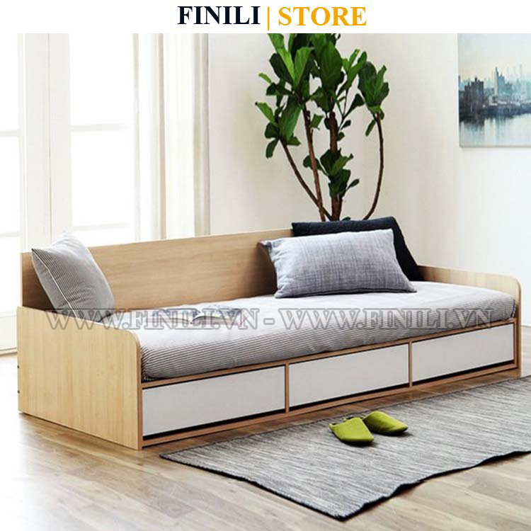 Giường sofa băng thông minh Finili 3 hộc kéo gỗ công nghiệp FLN2013