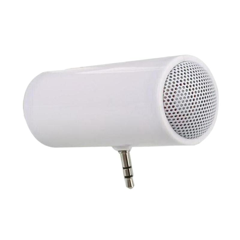 Jack Cắm 3.5Mm Stereo Loa Mini Di Động Máy Nghe Nhạc MP3 Loa Khuếch Đại Loa Cho Điện Thoại Di Động Máy Tính Bảng-Trắng