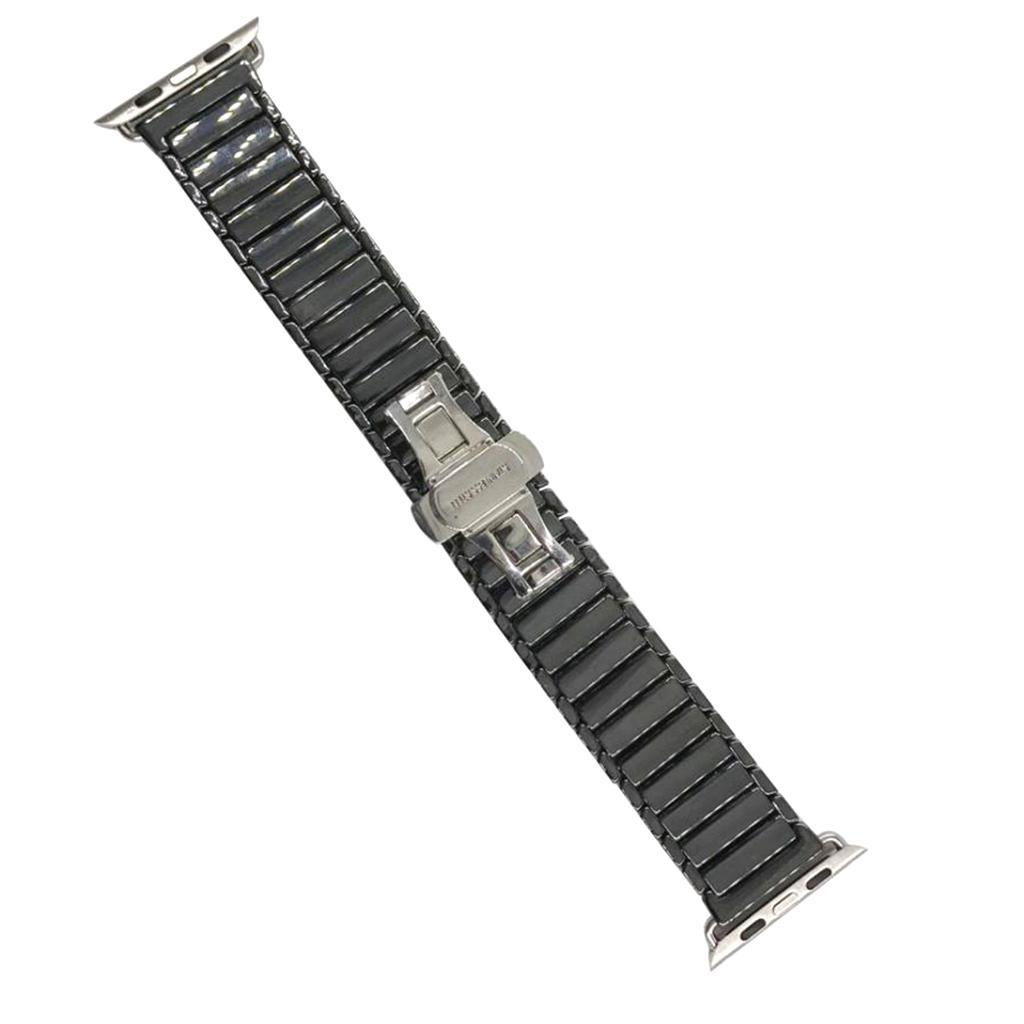 Ceramic Watch Wristband Strap Belt For Apple iWatch Series 1 2 3 38mm Black