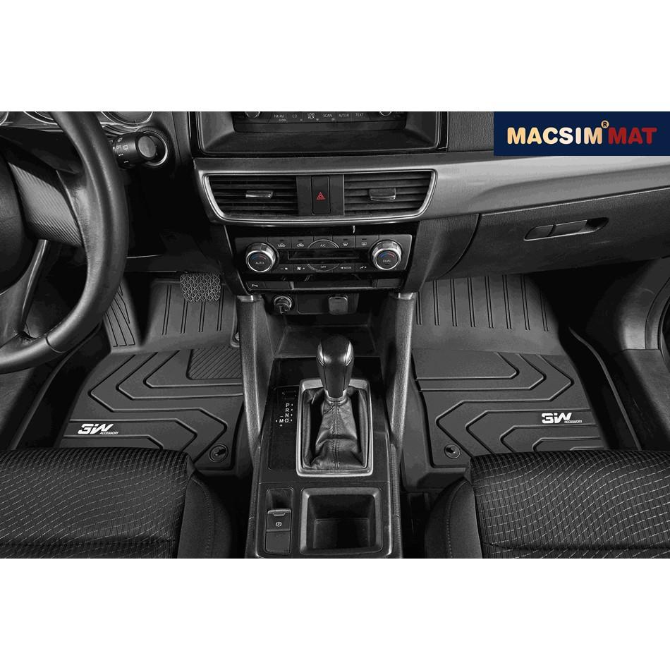 Thảm lót sàn ô tô MAZDA 3 AXELA  Nhãn hiệu Macsim 3W chất liệu nhựa TPE đúc khuôn cao cấp - màu đen