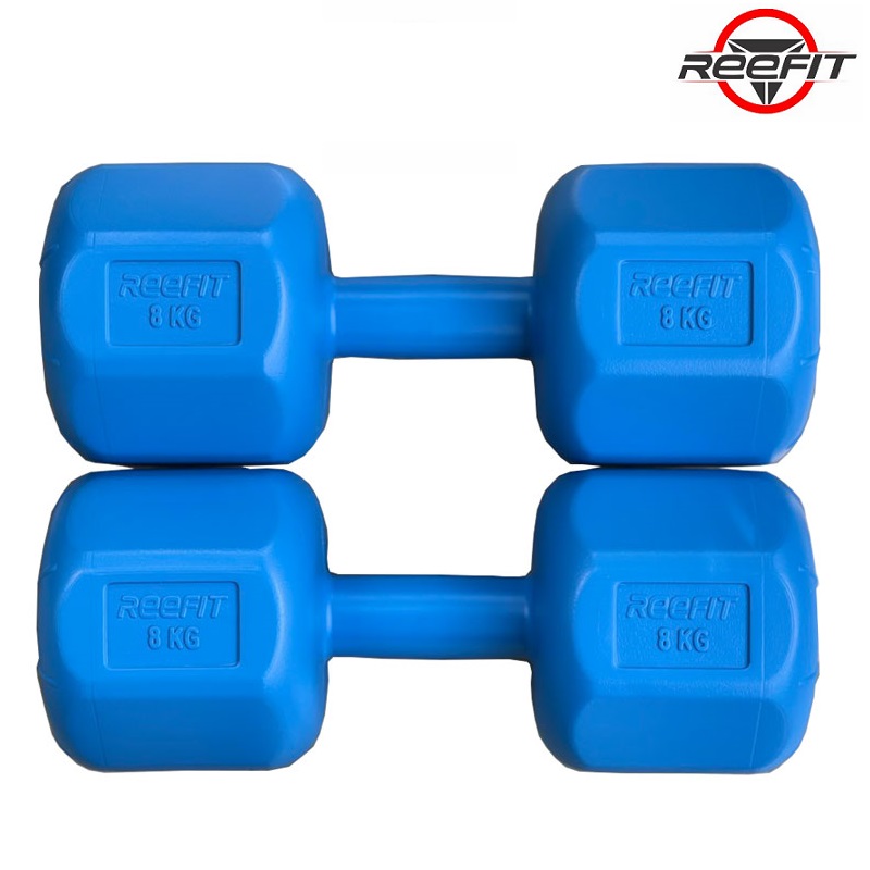 Bộ 2 vỏ tạ tay nhựa bát giác 8kg REEFIT