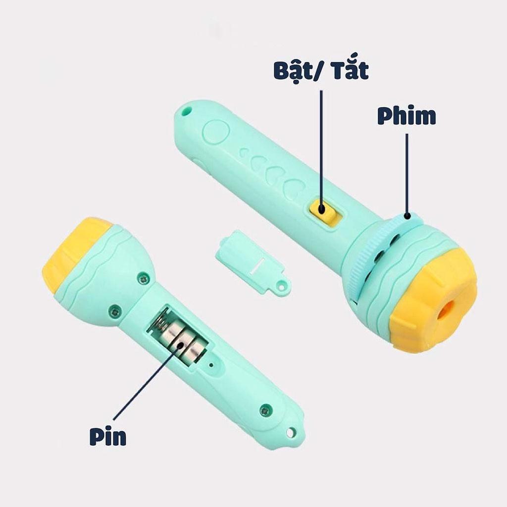 Đèn Pin Chiếu Hình Thú Động Con Vật khủng Long Bóng Các Mẫu Hoạt Hình Đáng Yêu Cho Bé Kể Chuyện Tập Vẽ