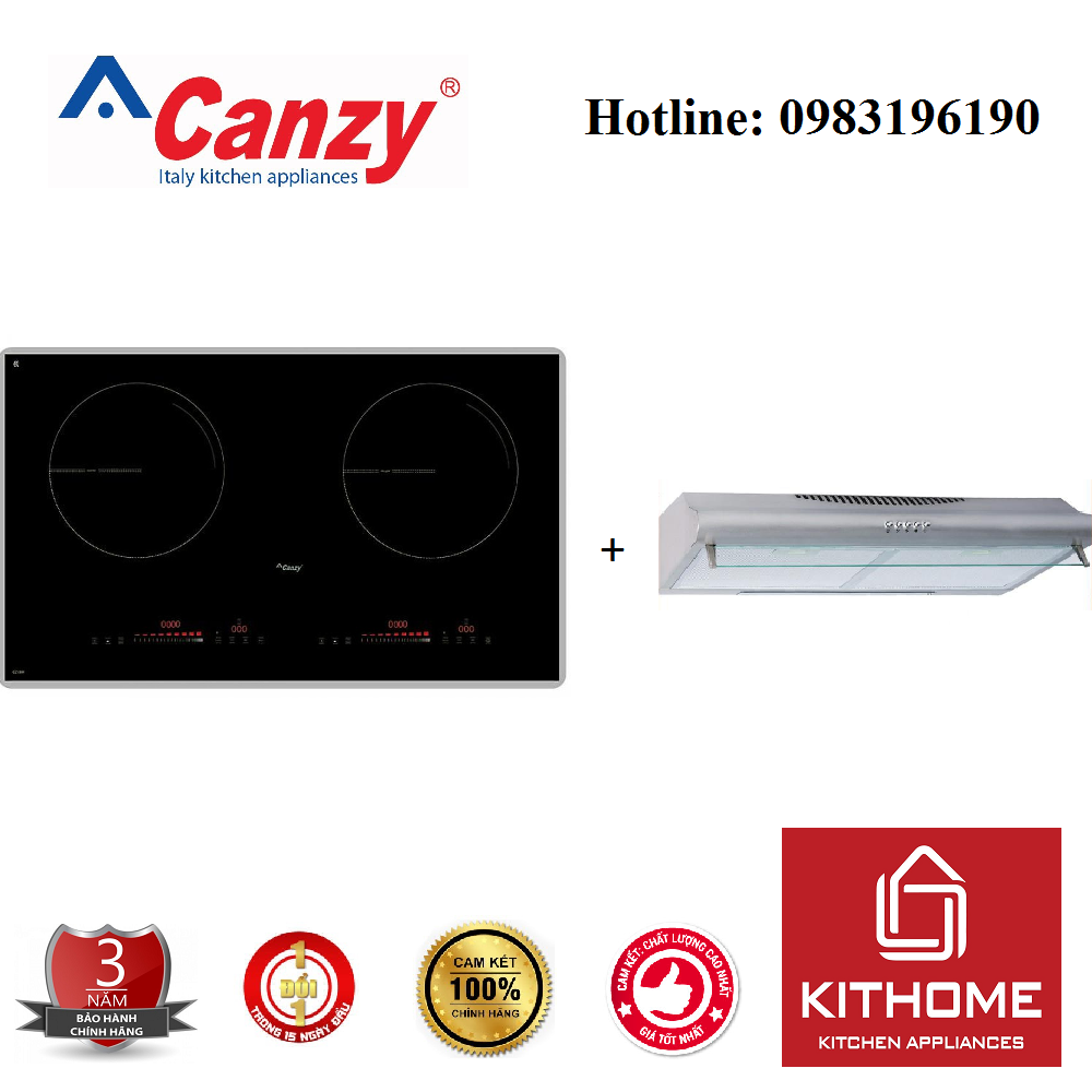 Combo Bếp Từ Canzy CZ - 08I + Máy Hút Mùi Canzy CZ - 2070I - Hàng Chính Hãng