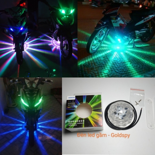 Đèn Led Gắn Gầm Xe Máy 48 Tia Đảo Màu Chớp Nháy Cực Chất