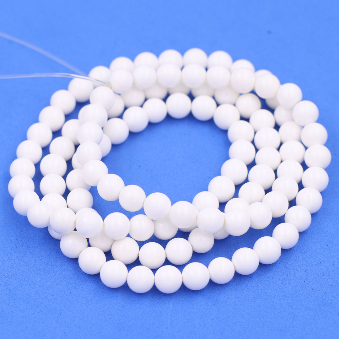 Vòng tay 108 hạt san hô trắng 8 ly , chuỗi tràng 108 hạt niệm Phật, vòng chuỗi đeo tay