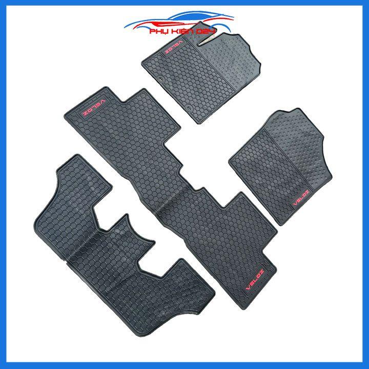 Thảm lót sàn ô tô cao su 3D Toyota Veloz 2022-2023-2024 mẫu chuẩn 3 hàng ghế không mùi, chống trơn trượt, mài mòn tốt