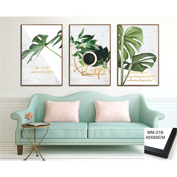 TRANH BỘ 3 TREO TƯỜNG CỠ ĐẠI - PHONG CÁCH BẮC ÂU- GIÁ RẺ - MELYHOME- TB31009FGC9