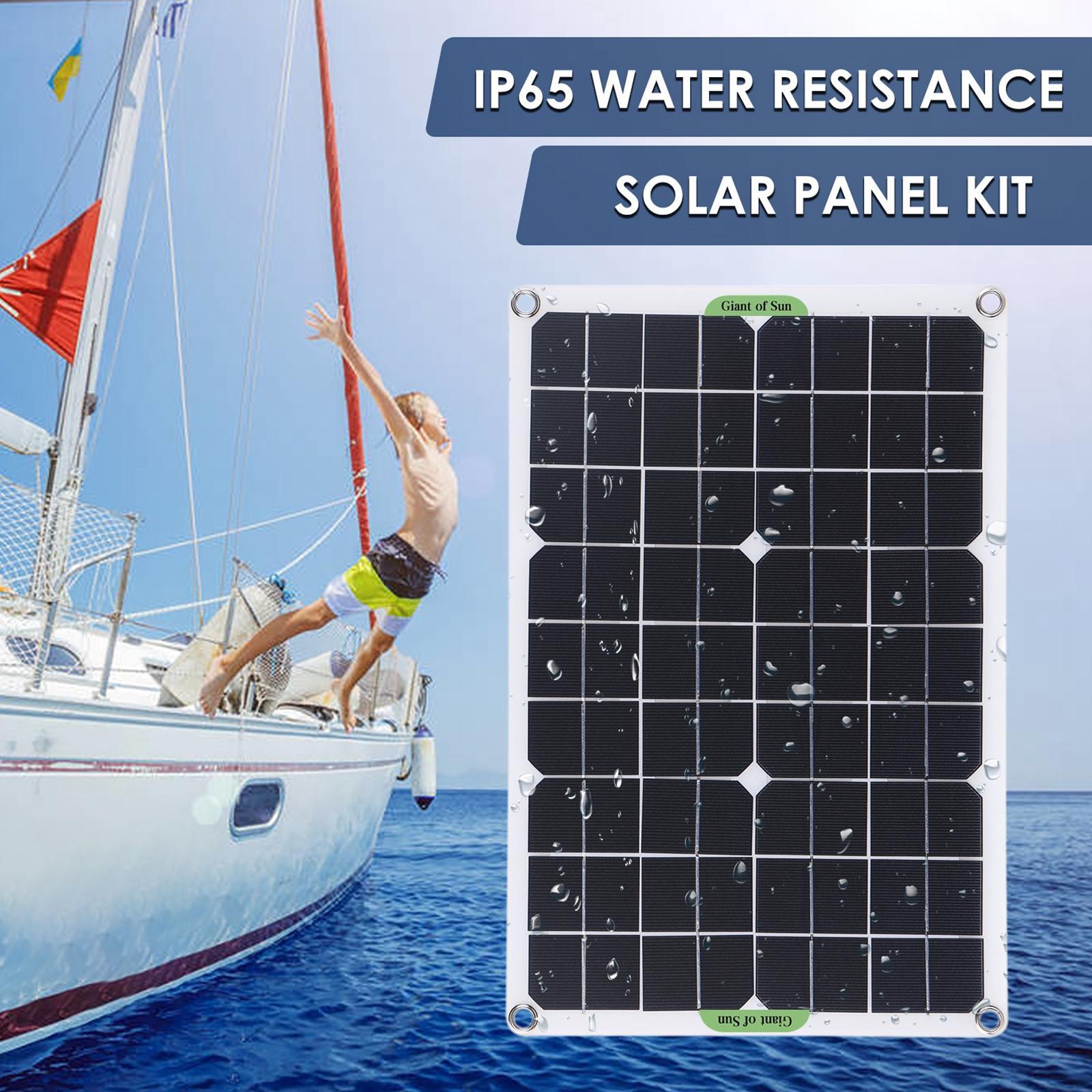 20W Solar Panel Kit Motorcycle Car Battery Camping Solar Charge Camera 18V