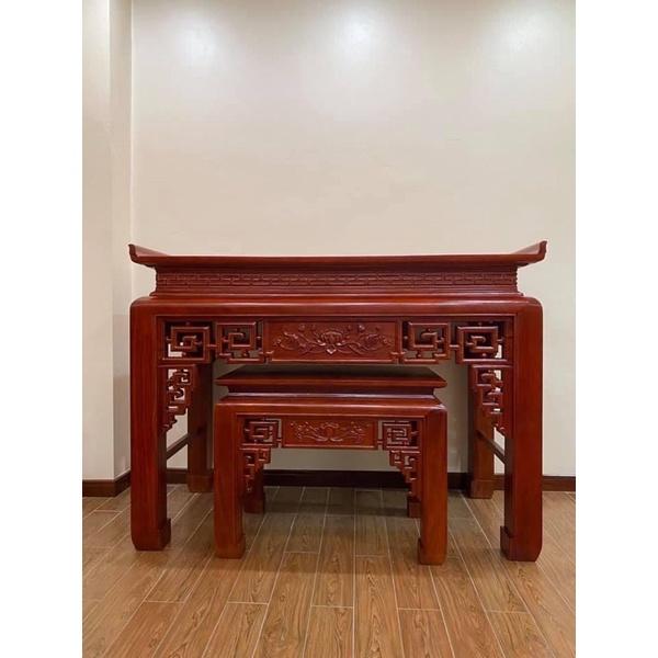 Bộ bàn thờ màu óc chó gỗ sồi 107cm