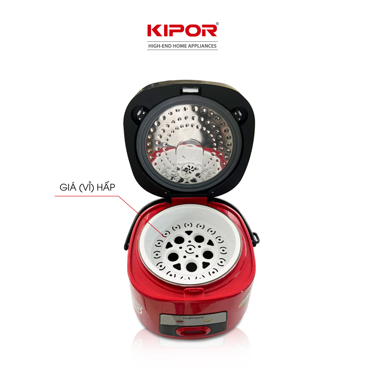 Nồi cơm điện KIPOR KP-N86918 - 1.8L - Lớp chống dính TEFLON cao cấp, lòng nồi niêu - Lòng nồi dày 3mm 1kg - Hàng chính hãng