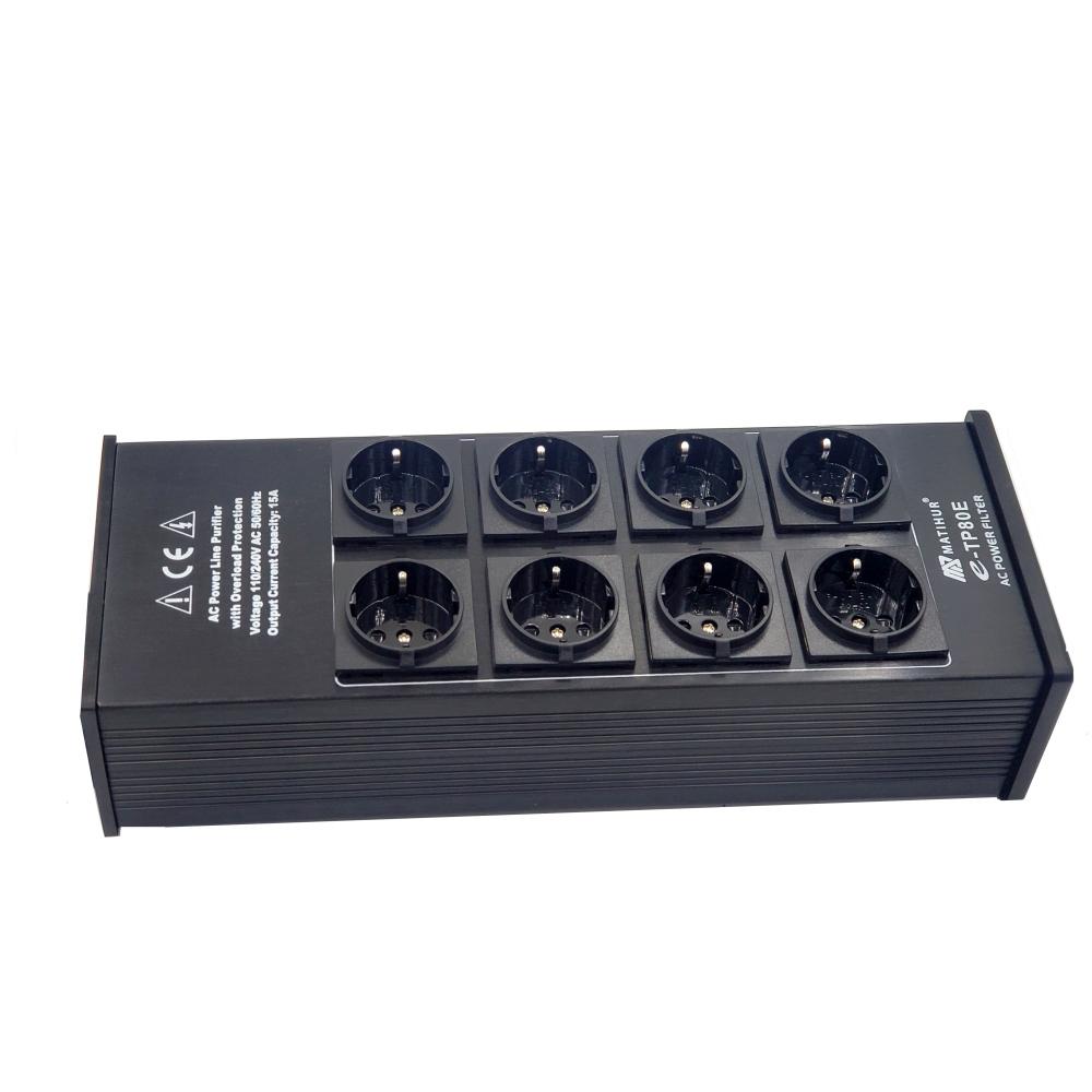 Matihur E-TP80 Audio Noise AC Bộ lọc nguồn điện Điều hòa Bộ điều hòa Bảo vệ Surge Bộ bảo vệ Surge With Outlets EU