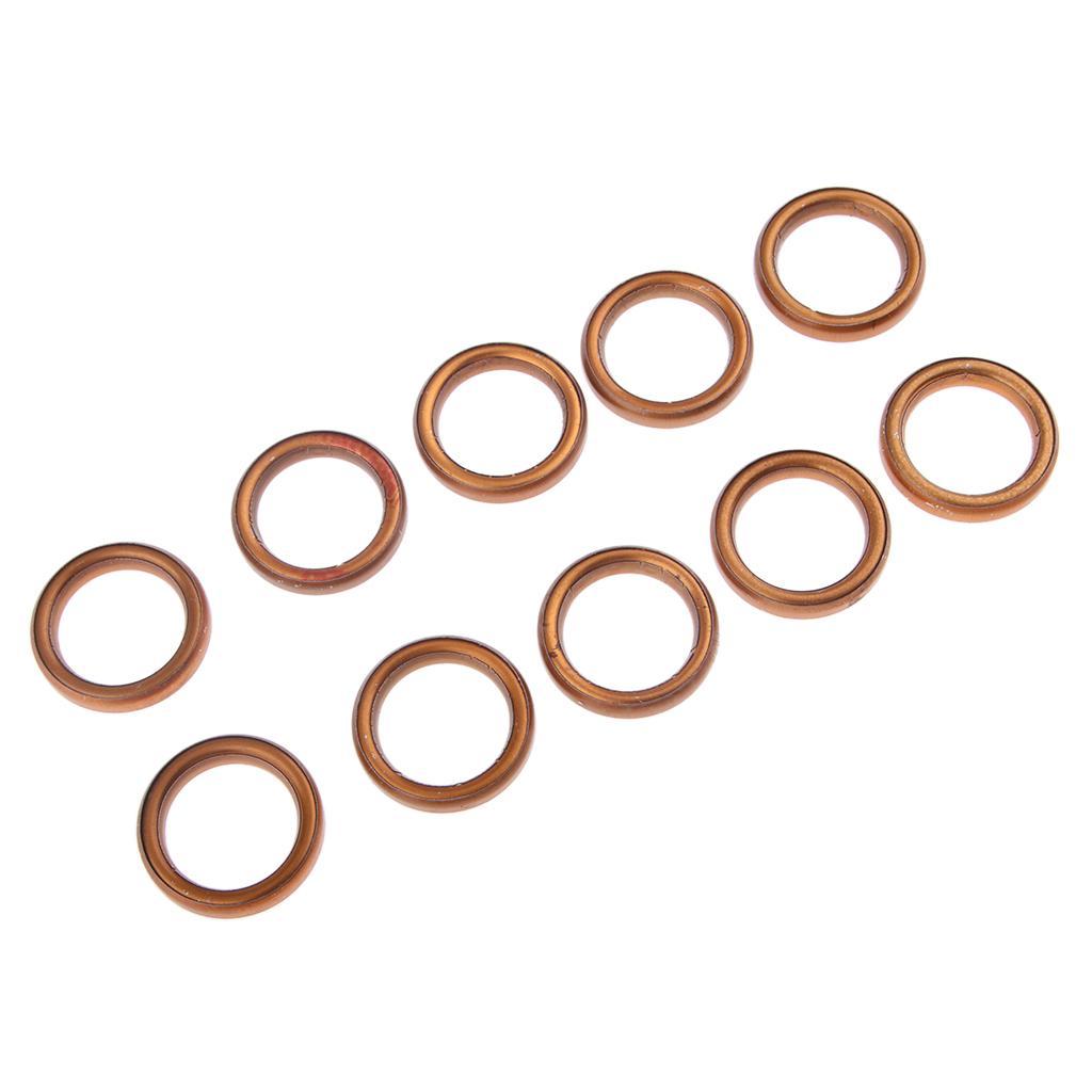 10x Motorcycle Exhaust Muffler Pipe Gaskets for 110 150cc Gy6 Moped Scooters