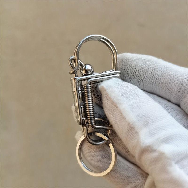 Móc khoá inox thủ công 304 cao cấp phối bi inox không han gỉ