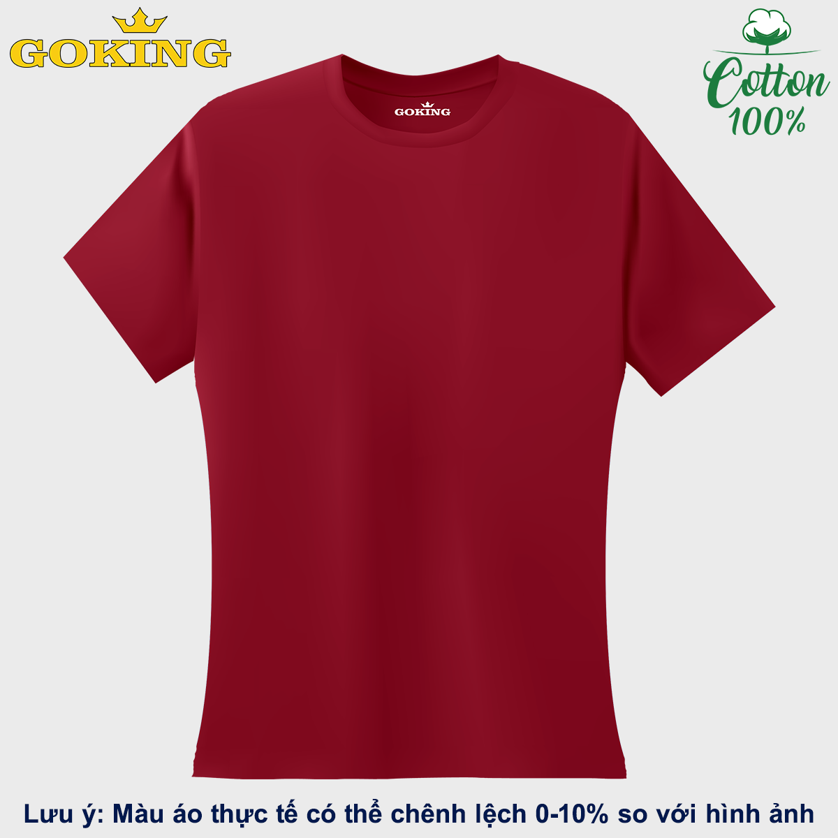 Siêu Giảm Giá. Áo Thun Nữ Thoát Nhiệt Nhật Bản Goking, Form Ôm Eo, Chất Liệu Tự Nhiên 100 Cotton Thấm Hút Mồ Hôi Tốt. Áo Phông Trơn Nữ Hàng Hiệu Cao Cấp - Đỏ Đô - Xl