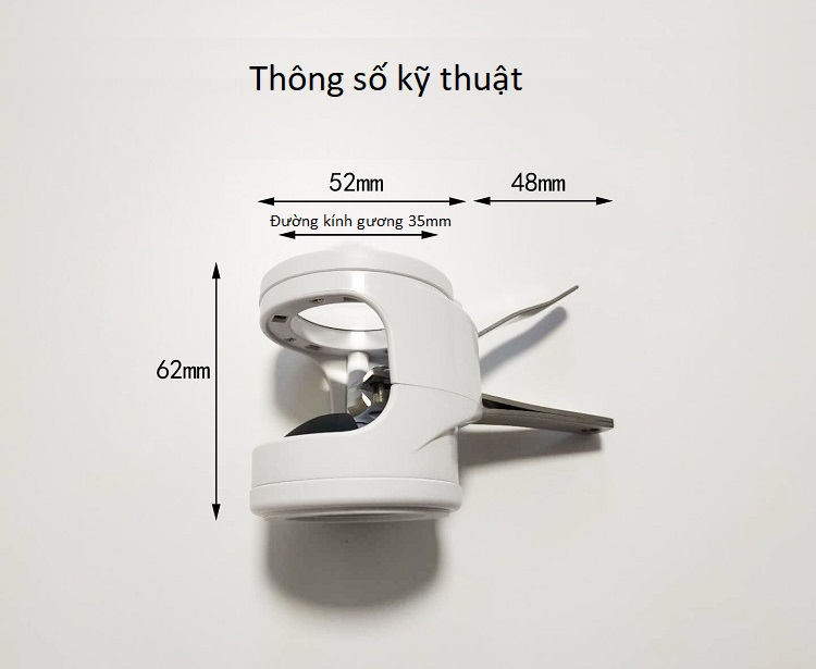 Hộp kính lúp phóng đại 3,5x tích hợp cắt móc tay có đèn led trợ sáng