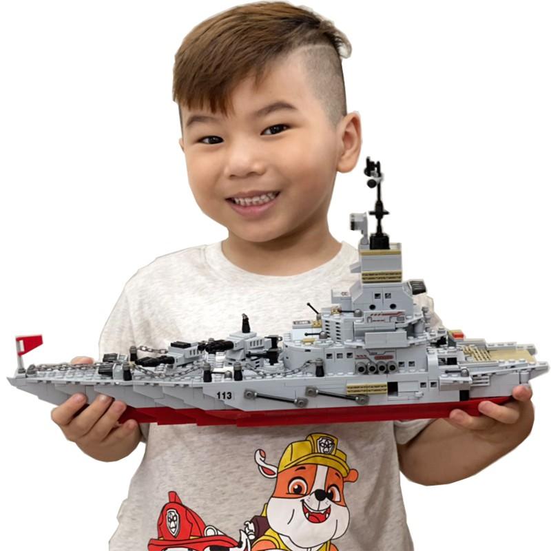 Đồ Chơi Lắp Ráp Kiểu LEGO ARMY Mô Hình Siêu Chiến Hạm Hải Quân, Tuần Dương Hạm BATTLESHIP Với 1000 Chi Tiết