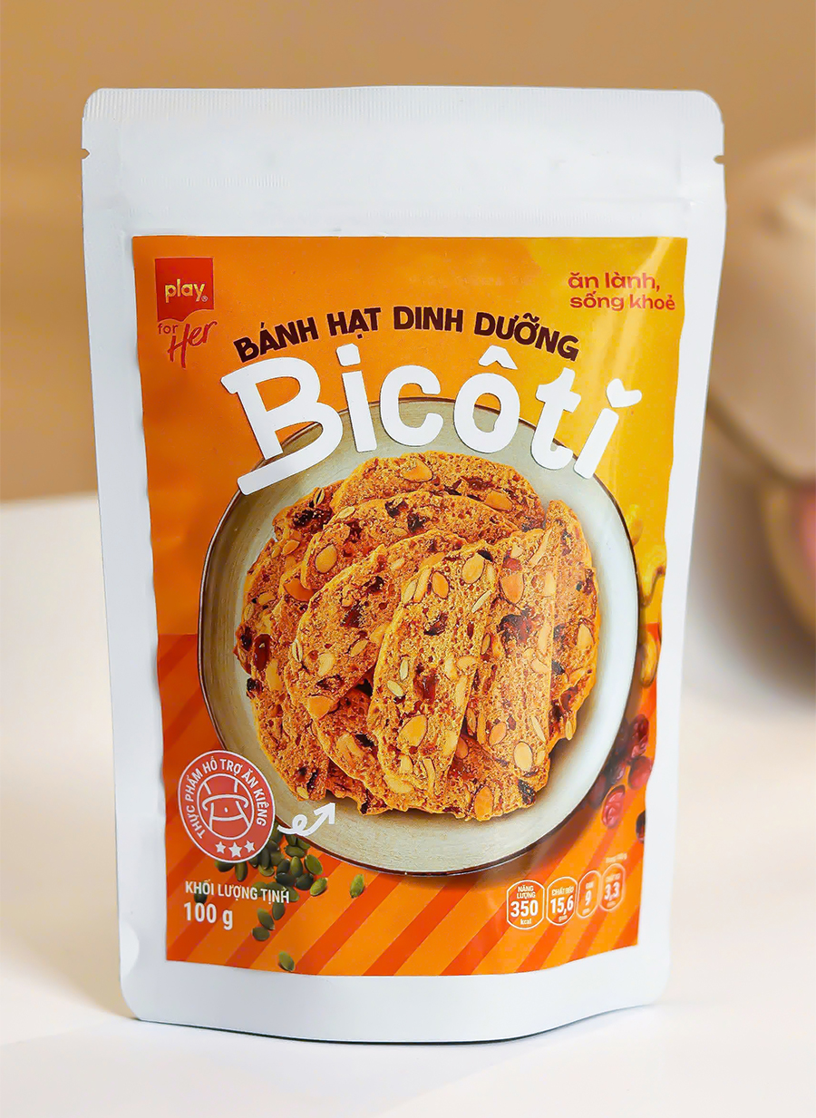 Bánh Bicoti PLAY Dinh Dưỡng Ăn Kiêng Lành Mạnh - Thanh ngũ cốc dinh dưỡng PLAY Healthy