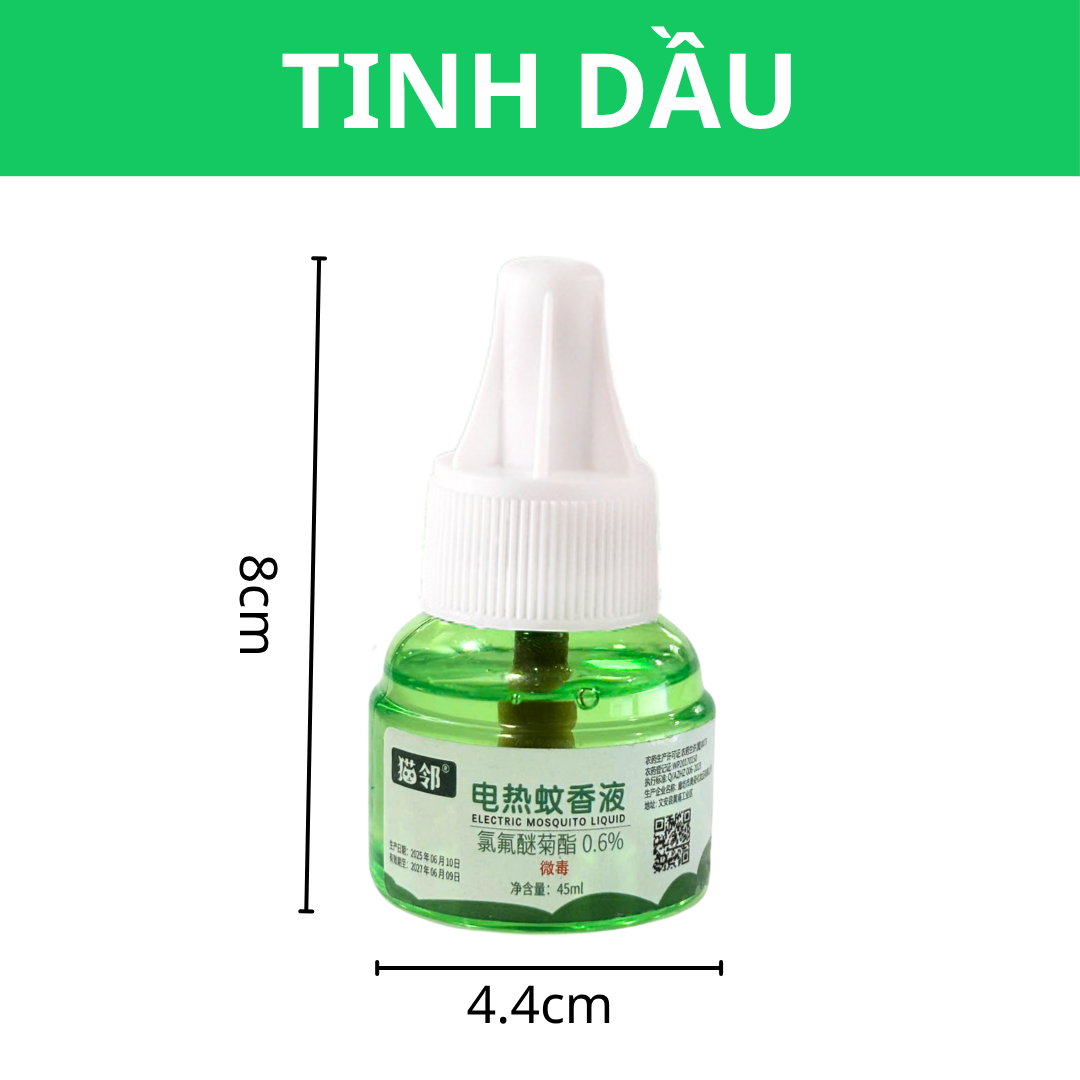 Set Đèn Xông Tinh Dầu Đuổi Muỗi Chất Liệu Thiên Nhiên, Không Mùi, Không Khói An Toàn Cho Mẹ Và Bé