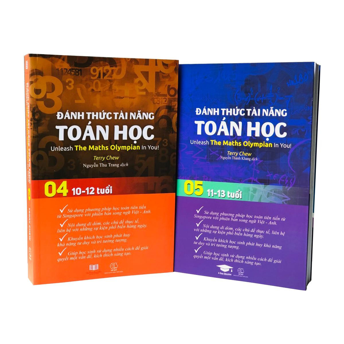 Combo 2 cuốn sách Đánh thức tài năng toán học tập 4 và tập 5 - dành cho trẻ lớp 4-5-6