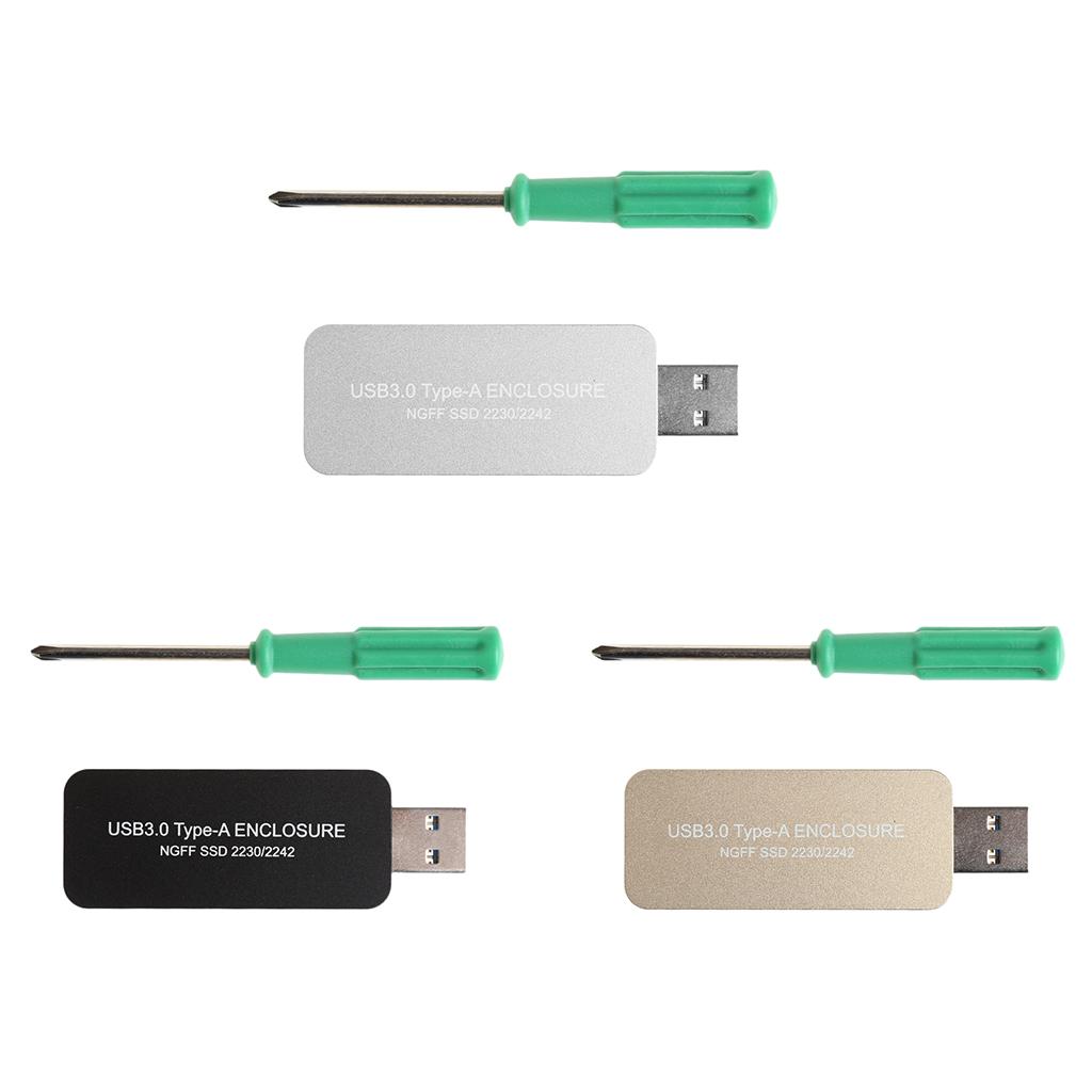 USB 3.0 to  Based 2230/2242 M.2   SSD Portable Enclosure Storage Box