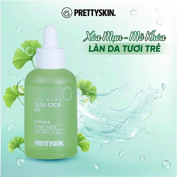 Tinh Chất Rau Má THE PURE JEJU CICA 80 AMPOULE PRETTYSKIN