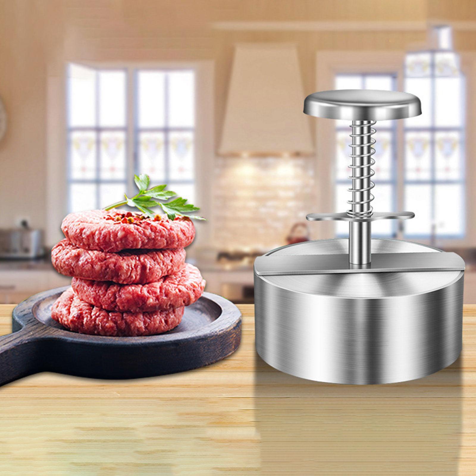 Stainless Steel Burger Press Nonstick Patty Maker for Cooking Steak Barbecue