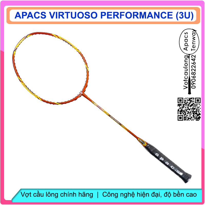 Vợt cầu lông Apacs Virtuoso Performance (3U) | Vợt công nghệ cao, chuyên công đập tốt