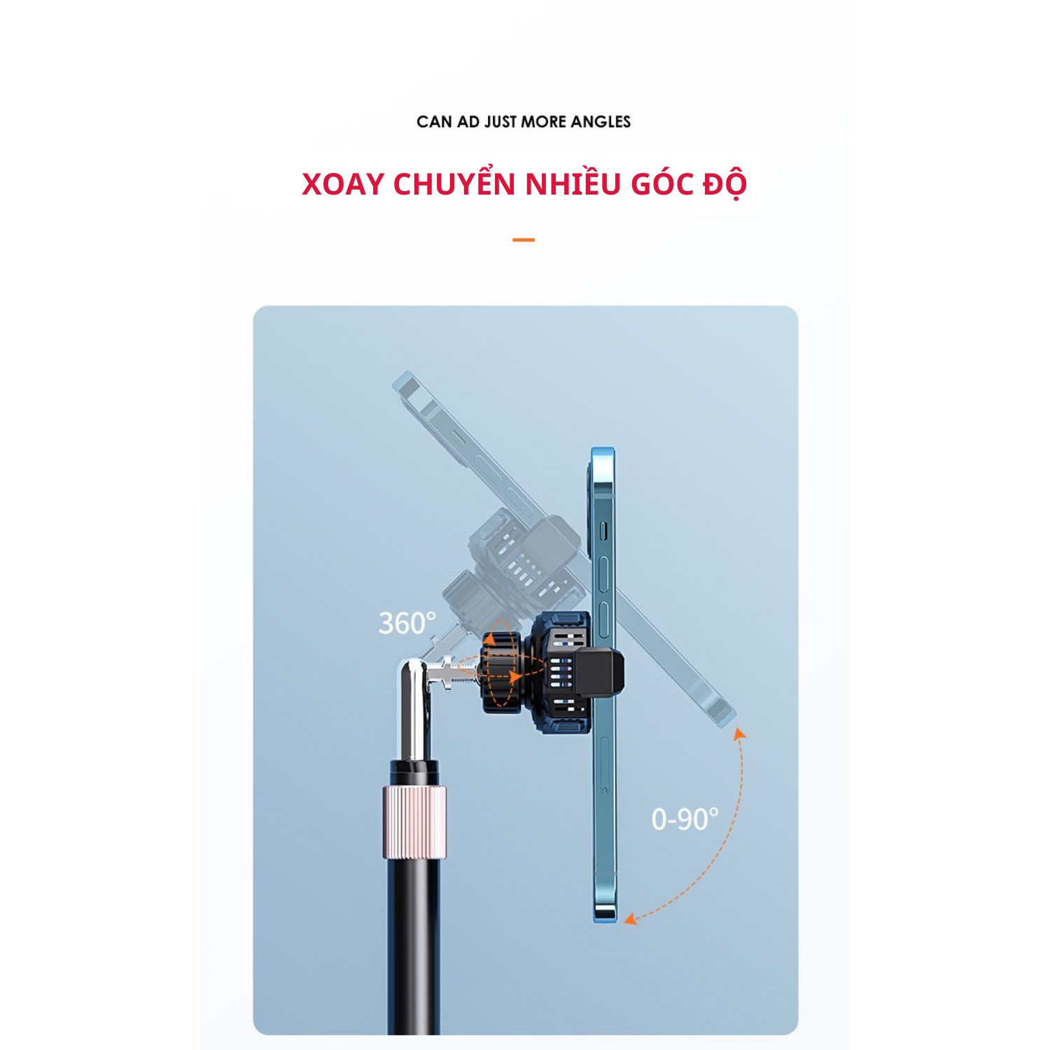 Giá Đỡ Điện Thoại Livestream Chất Liệu Hợp Kim Nhôm Cao Cấp Tích Hợp Quạt Gió LED RGB. Hàng Chính Hãng Tamayoko