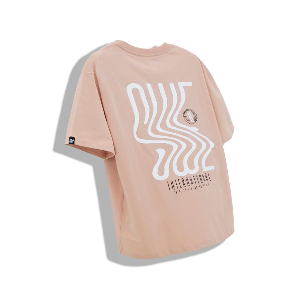 Áo thun nam nữ SWE INTL Pink form rộng, 100% cotton chính hãng