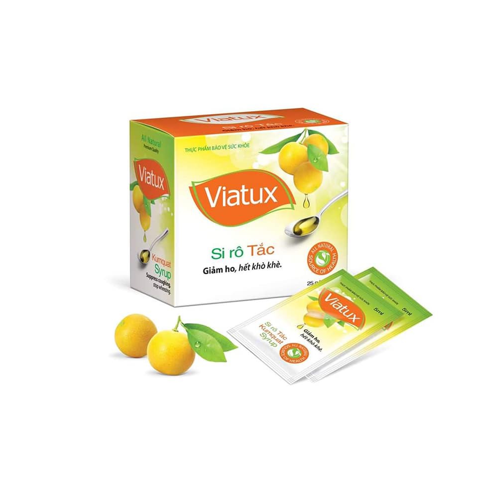 Combo 3 Hộp Siro Viatux tắc Vietnat giảm ho tiêu đàm - 25 gói