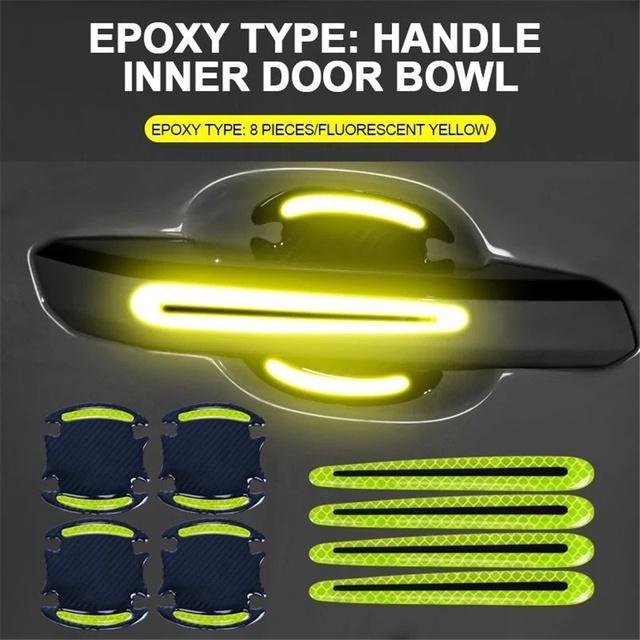Bộ 10 Miếng Dán Silicone Trong Suốt Chống Xước Hõm Cửa Và Tay Nắm Cửa hõm cửa Nội thất Ô Tô - 4 miếng dán tay cửa