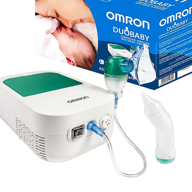 Máy xông mũi họng Omron DuoBaby NE-C301 [Hàng chính hãng] cho trẻ từ 1 tháng tuổi