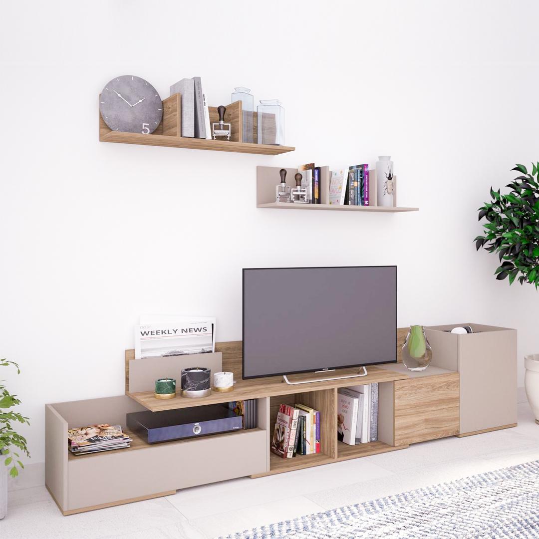 Kệ Tivi gỗ hiện đại SMLIFE Tamron | Gỗ MDF dày 17mm chống ẩm | D250xR40xC55cm