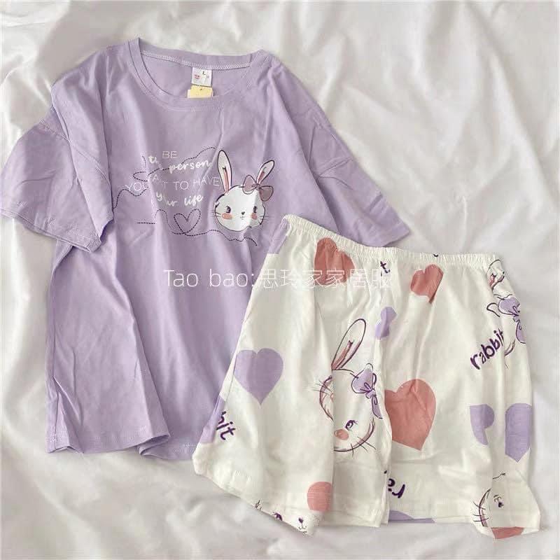 Bộ Hình Gấu Cotton Quần Đùi