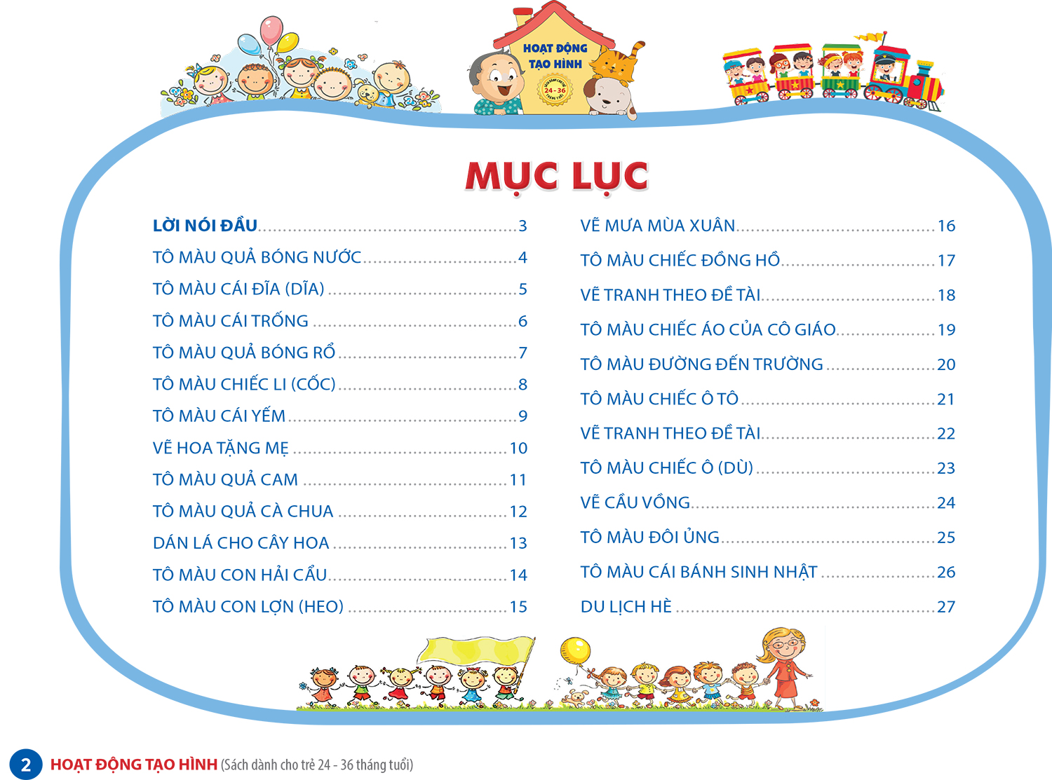 HOẠT ĐỘNG TẠO HÌNH (Sách dành cho trẻ 24-36 tuổi)