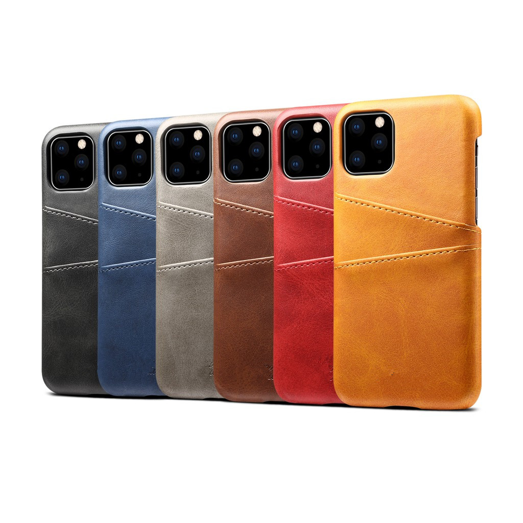 Casing for iPhone 12 Pro Max iPhone 12 Mini Case Calf Leather Cover 2 Card Slot