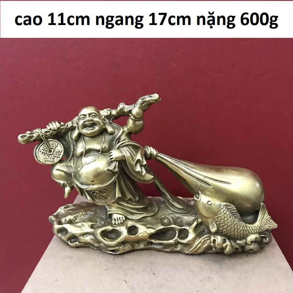 Tượng Di lặc kéo bị bằng đồng MS275