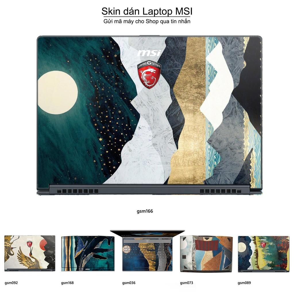 Skin dán Laptop MSI in hình giả sơn mài (inbox mã máy cho Shop)