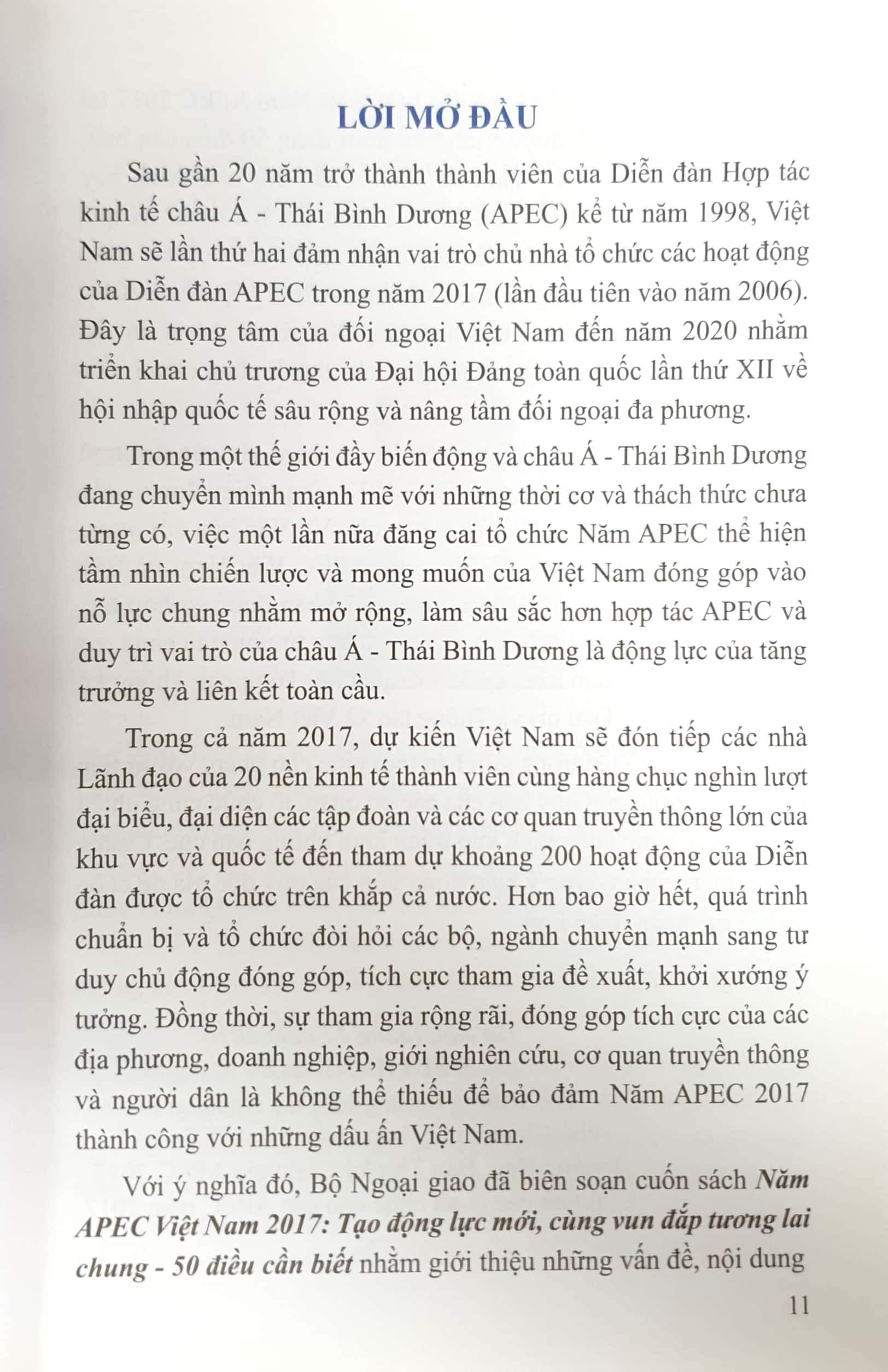 Năm APEC Việt Nam 2017: Tạo động lực mới, cùng vun đắp tương lai chung - 50 điều cần biết