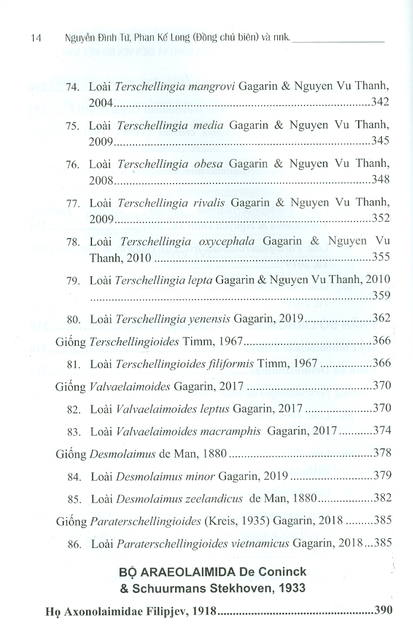 Tuyết Trùng Sống Tự Do Ở Rừng Ngập Mặn, Cửa Sông Và Biển Ven Bờ Việt Nam - Bộ Monhysterida, Araeolaimida Và Chromadorida (Bìa Cứng)