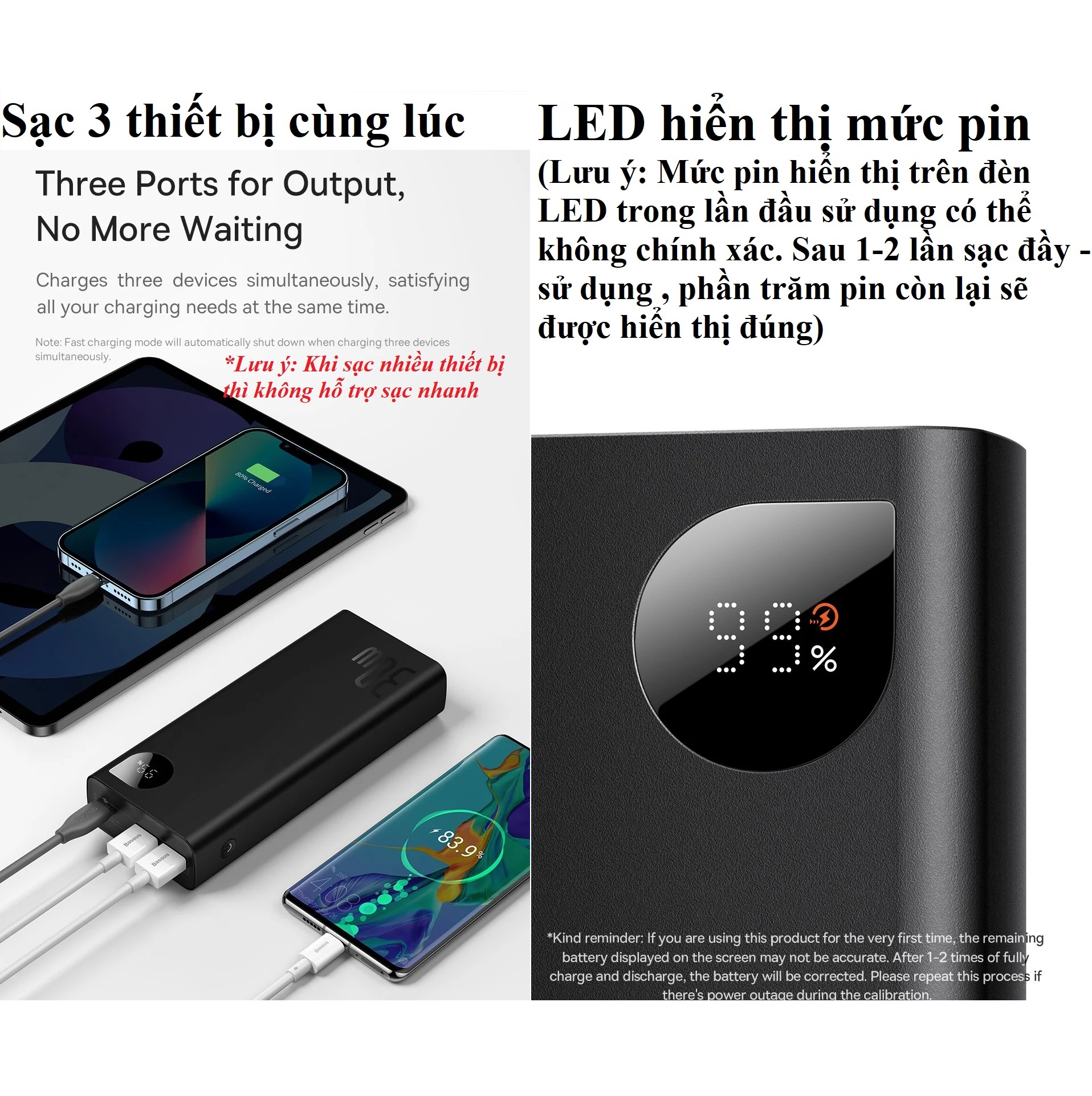 PIn dự phòng 30W dung lượng 20.000mAh Baseus ADAMAN Metal Digital Display PPADM30 _ Hàng chính hãng